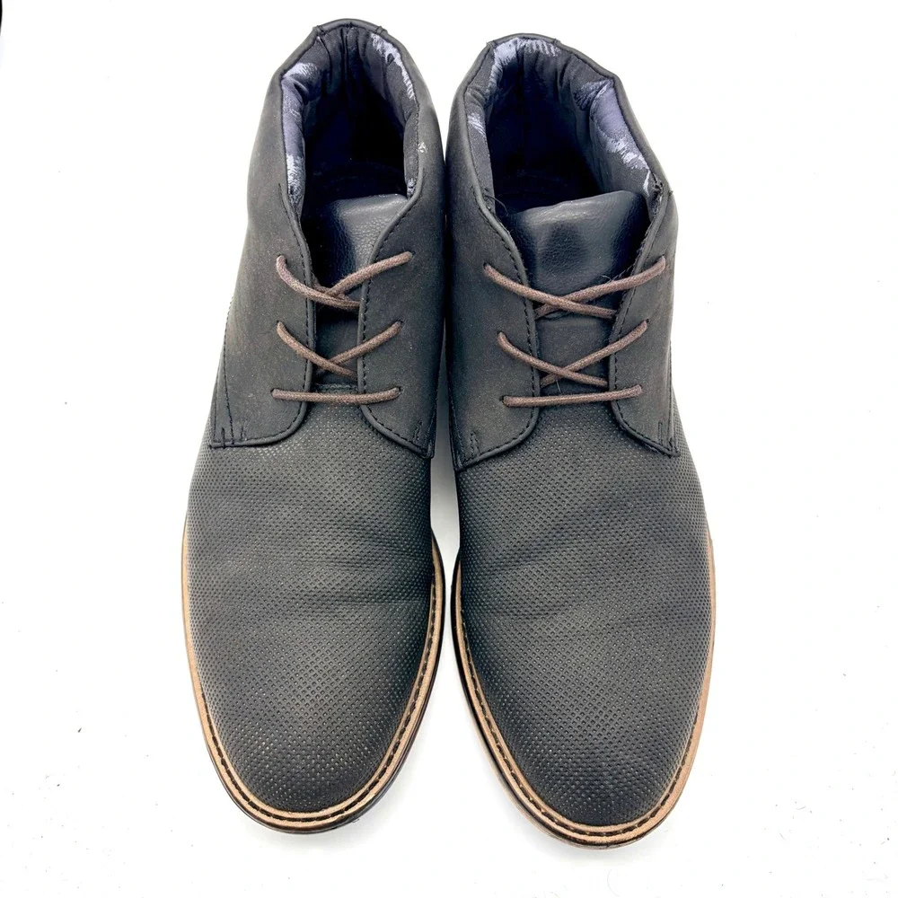 Madden for Buckle Black Perforated Desert‎ Chukka Ankle Boots Mens 10 Vegan